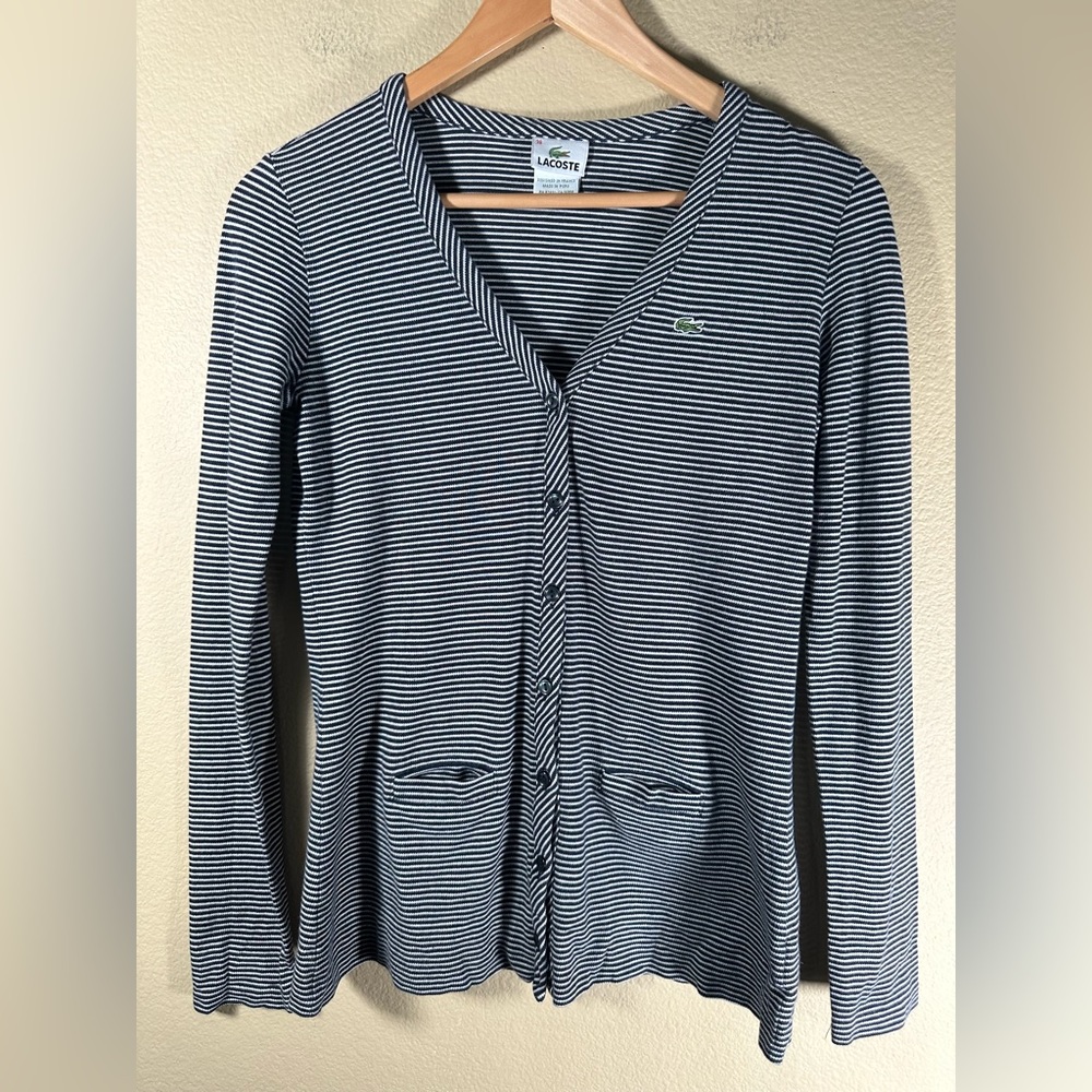 Great Condition Lacoste Women's Devanlay Stripe Henley